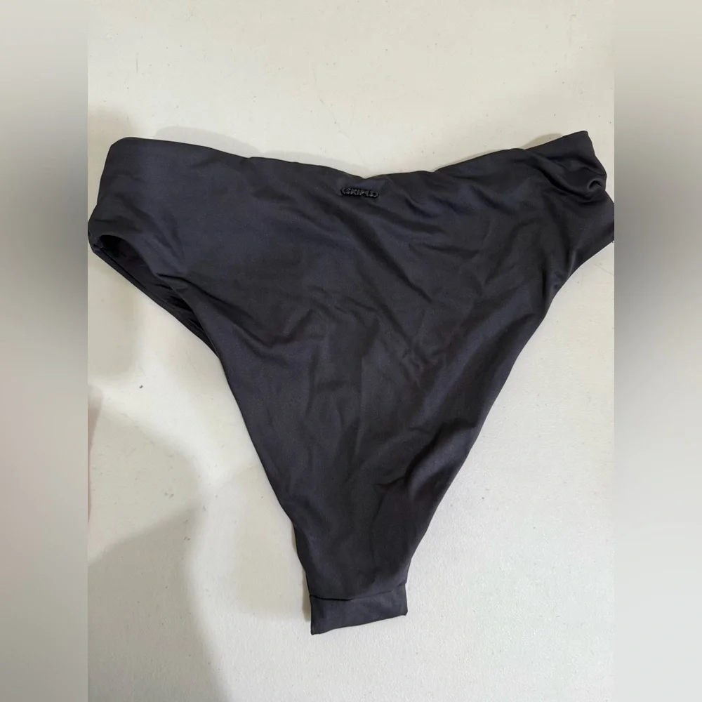 SKIMS Black Swim High-Cut Bikini Bottom